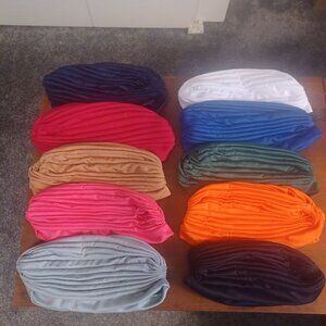NEW! LOT of 10 Colorful Hair Turbans